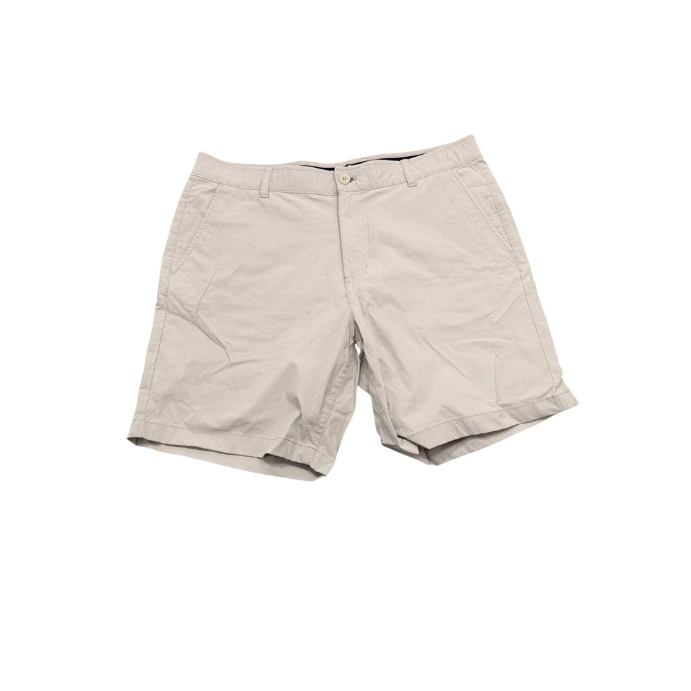 Chaps Everyday Performance Shorts Mens 36 Tan Flat Front Stretch Nylon Golf